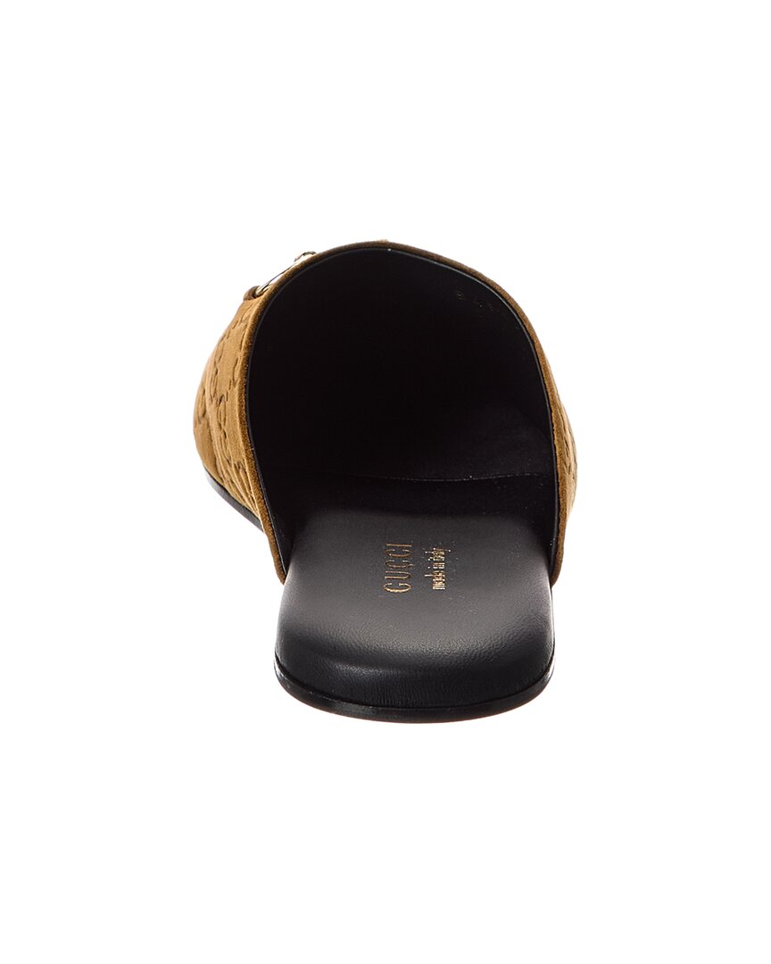 Gucci Horsebit Gg Suede Mule