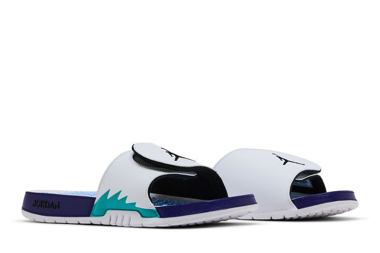 Jordan Hydro 5 Retro Slide White New Emerald Grape Ice Black
