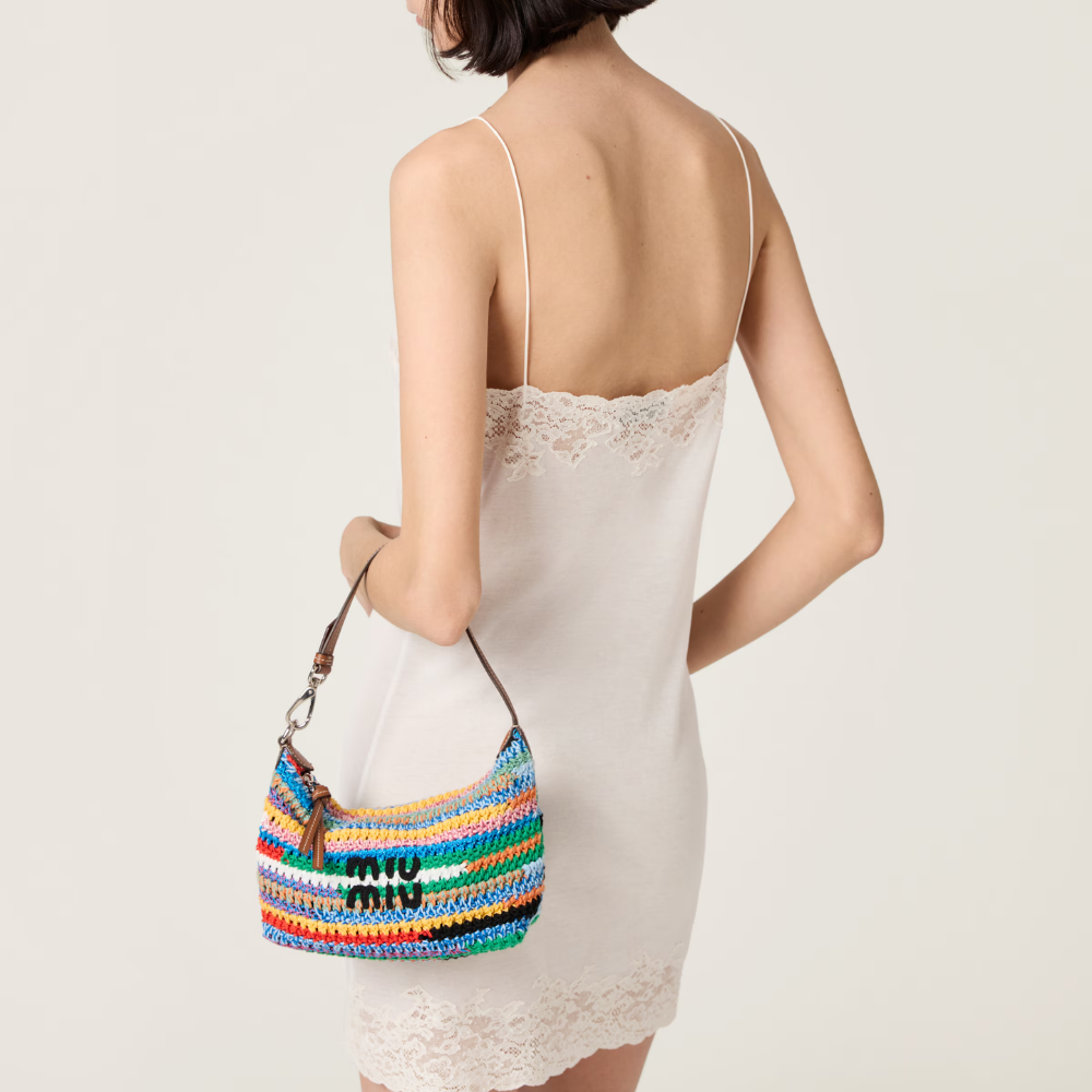 Miu Miu Multicolor Crochet Pouch